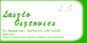 laszlo osztovics business card